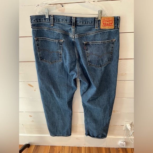 Men’s Levi’s 505 size 44X32 Classic Blue Denim Jeans, big and tall, GUC - Picture 2 of 9